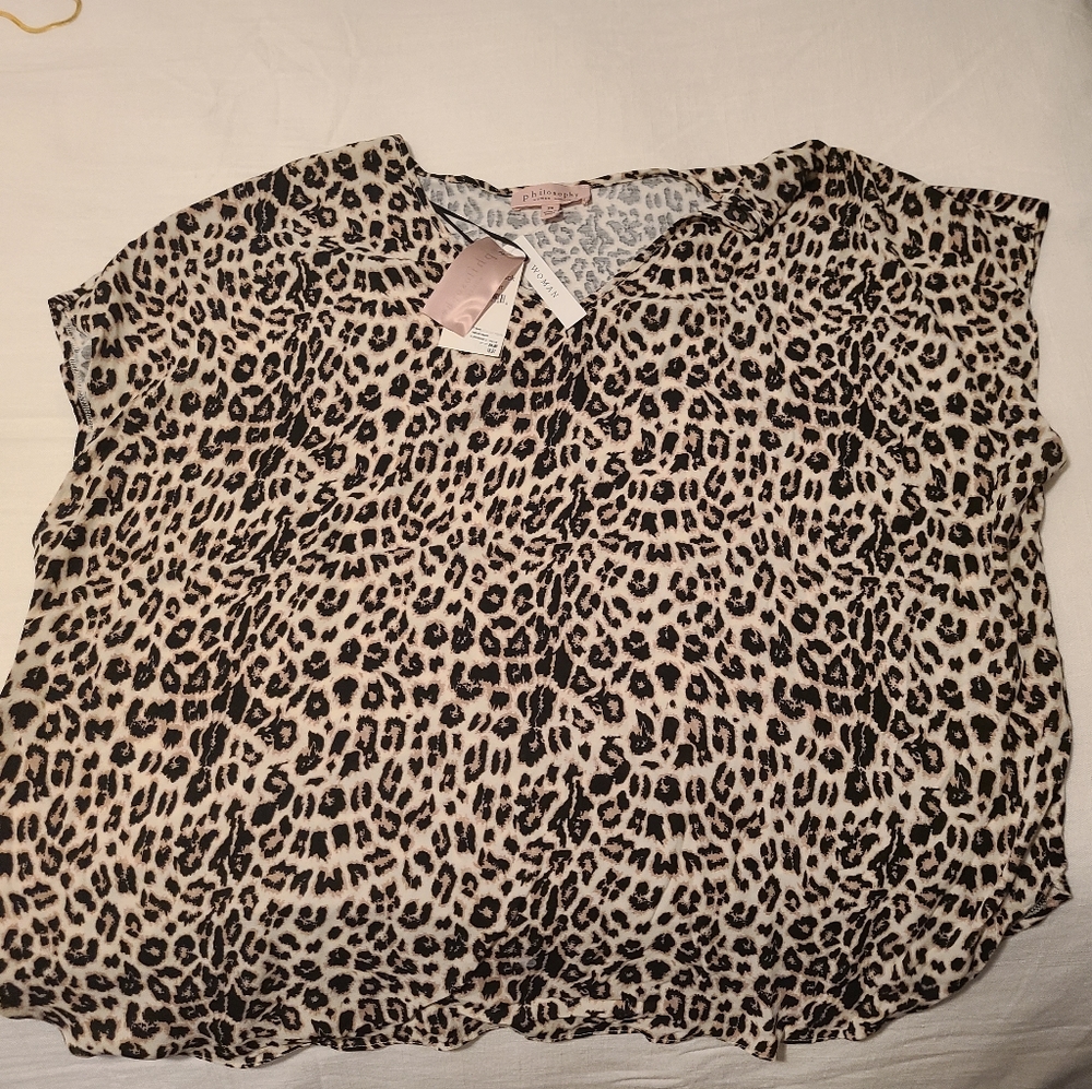 NWT animal print blouse